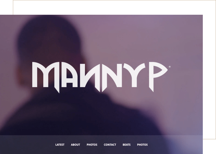 Screenshot of MANNY P website project